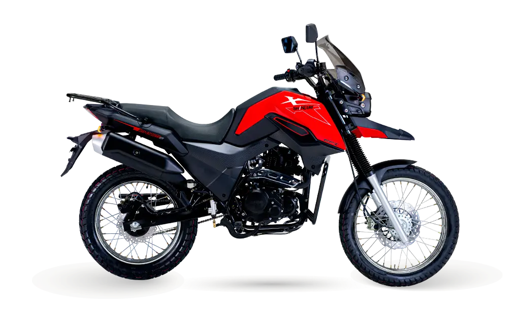 Moto 0 km na cor vermelha